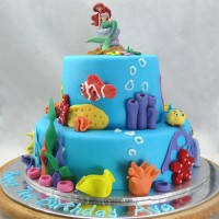 Mermaid - Little Mermaid Ariel 2 Tier Cake